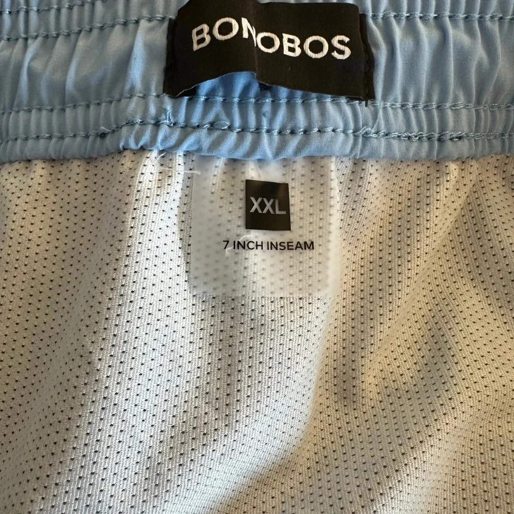 NEW Bonobos Mens Marlin Print Swim Shorts Dark Blue 7 Inch Inseam XXL Swimwear
